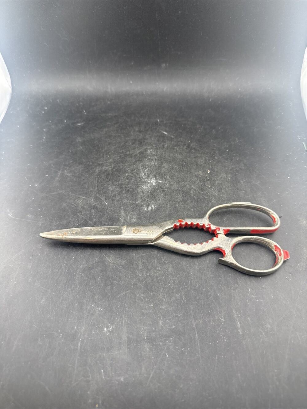 Vintage Wiss 1KS Kitchen Shears Scissors 8" Jar Claw Bottle Opener Made in USA